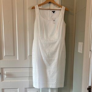 Ann Taylor Classic White Midi Dress